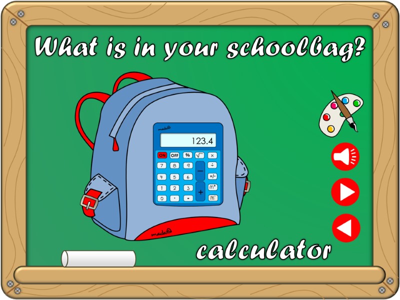 What is in your schoolbag? calculator
